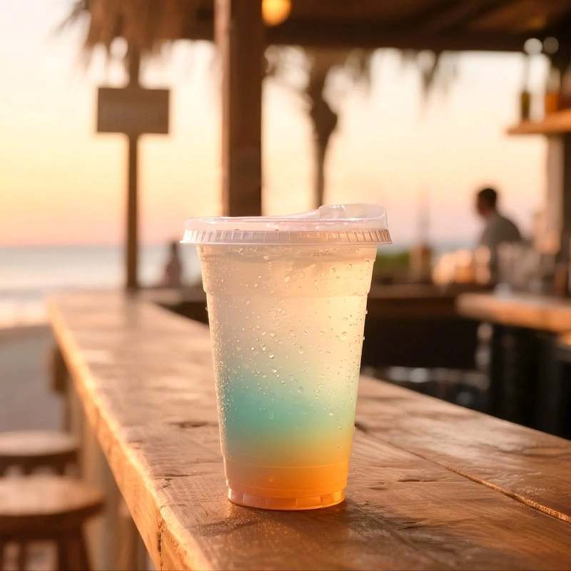 20 oz Blank Recyclable Plastic Cups-SPU RacetopPrint