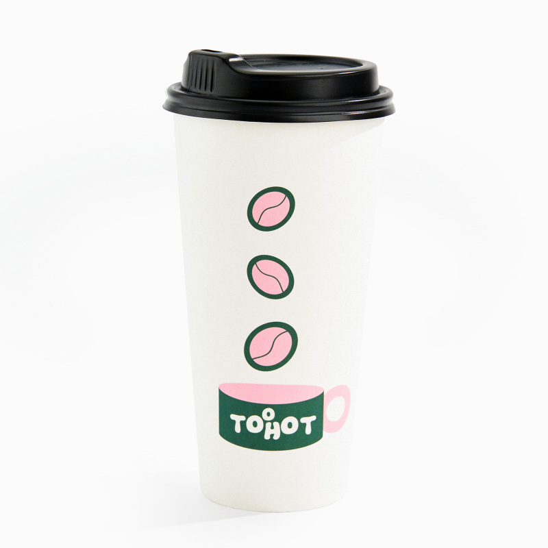 22 oz Custom Recyclable Paper Cups with Lids-SPU