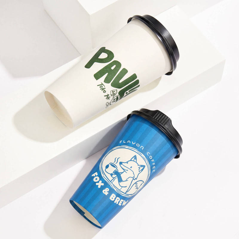 22 oz Custom Recyclable Paper Cups with Lids-SPU