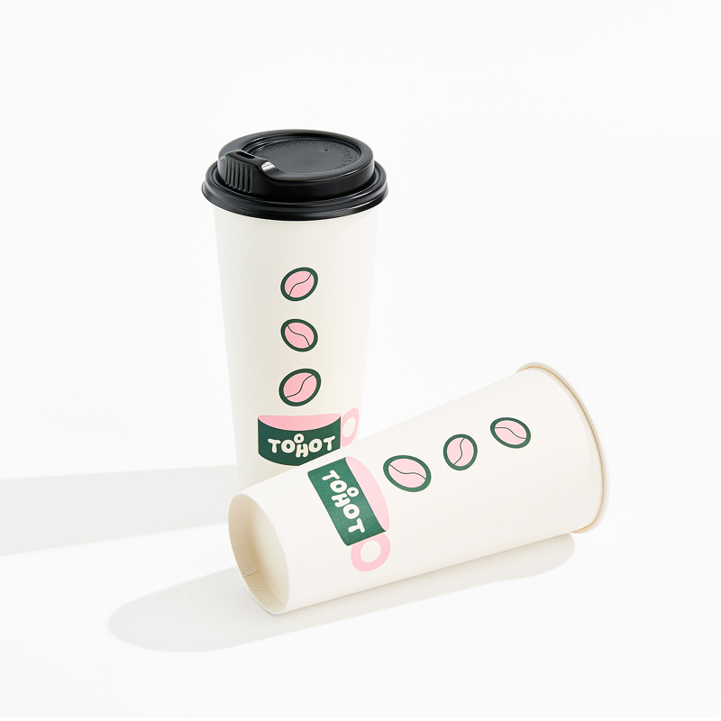 22 oz Custom Recyclable Paper Cups with Lids-SPU