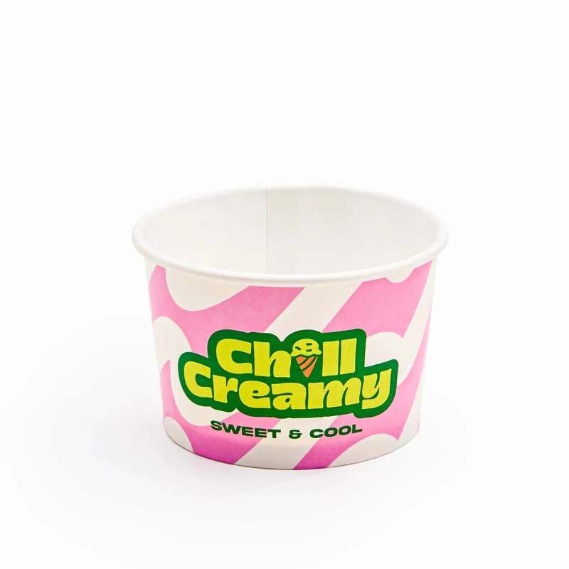 4 oz Custom Recyclable Ice Cream & Yogurt Cups-SPU RacetopPrint