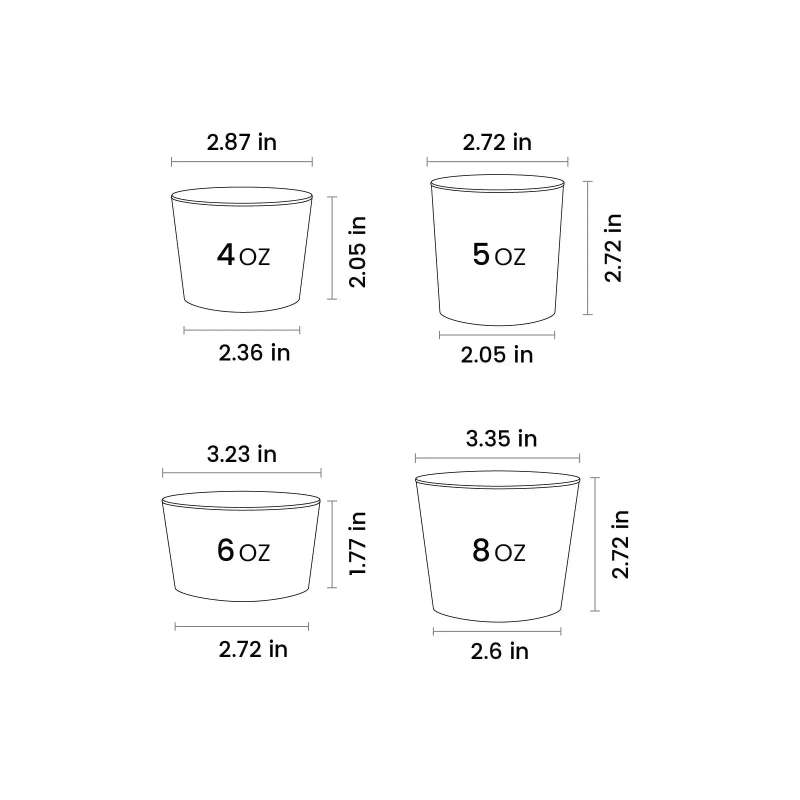 4 oz Custom Recyclable Ice Cream & Yogurt Cups