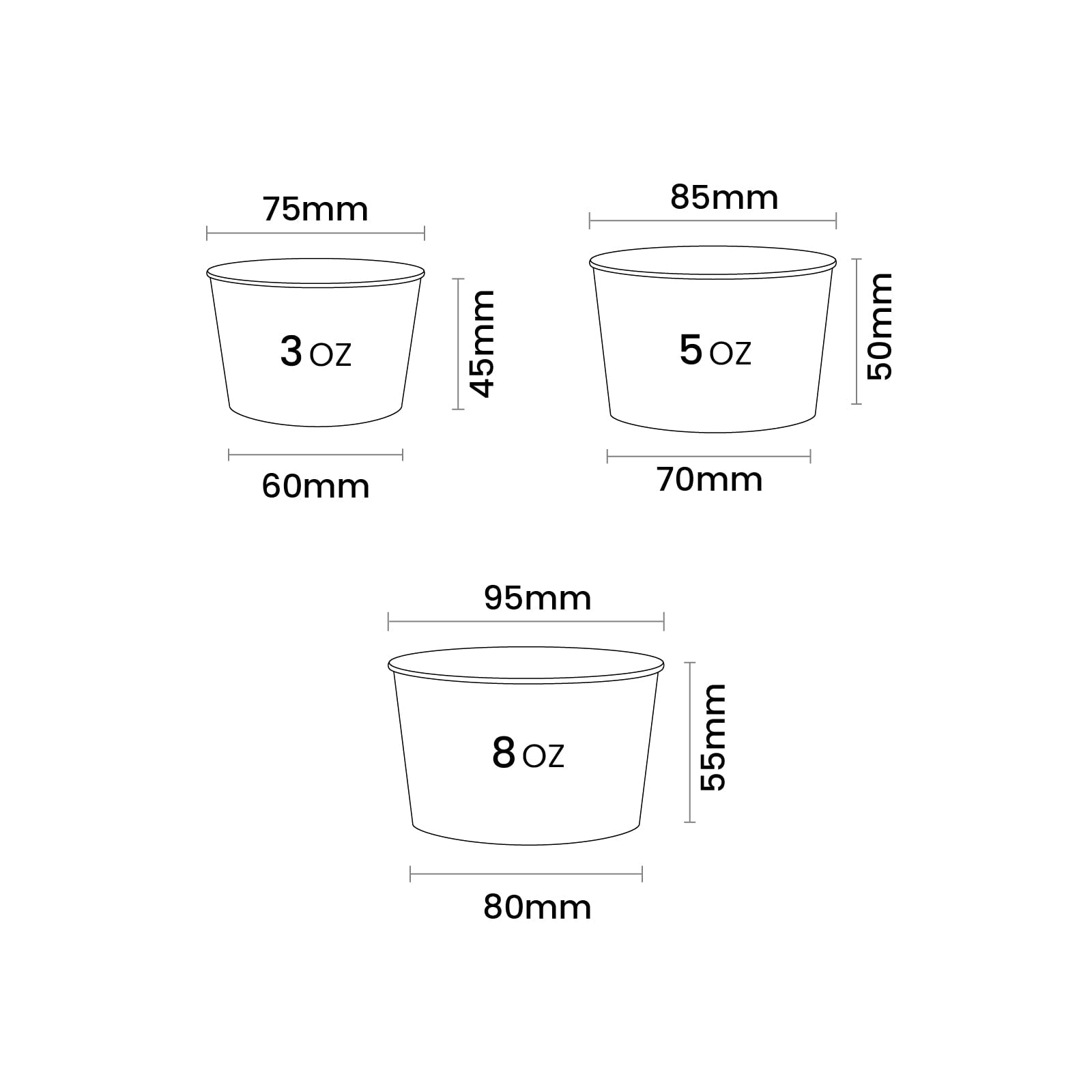 5 oz Custom Ice Cream Cups Wholesale - Recyclable Ice Cream Cups