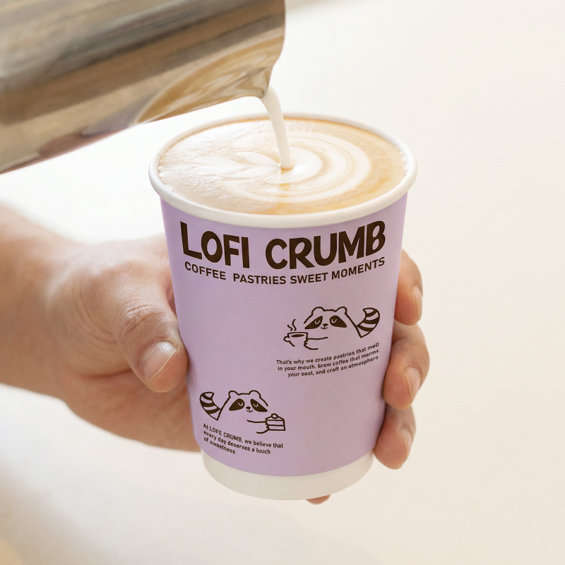 8 oz Custom Recyclable Double Wall Paper Cups