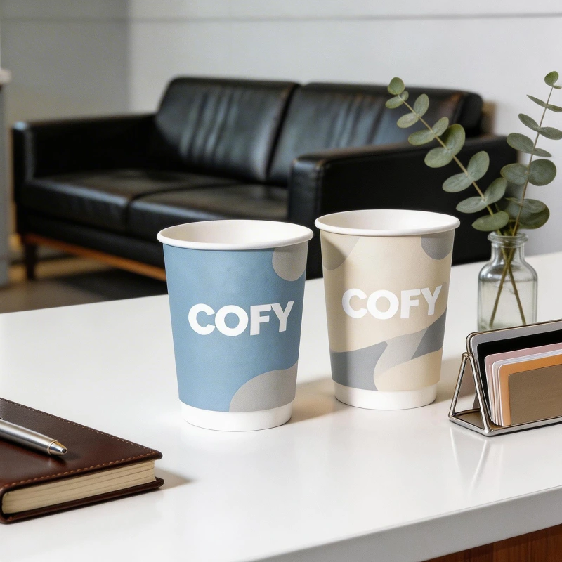 8 oz Double Wall Paper Cup Wholesale - Hot Coffee Cups with Logo ...