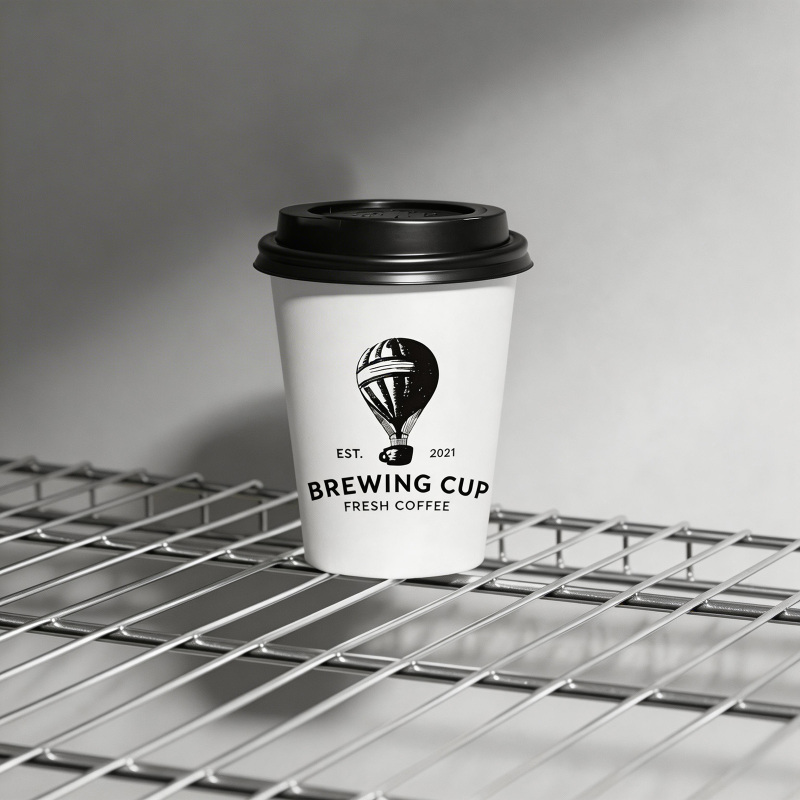 8 oz Custom Recyclable Paper Cups with Lids