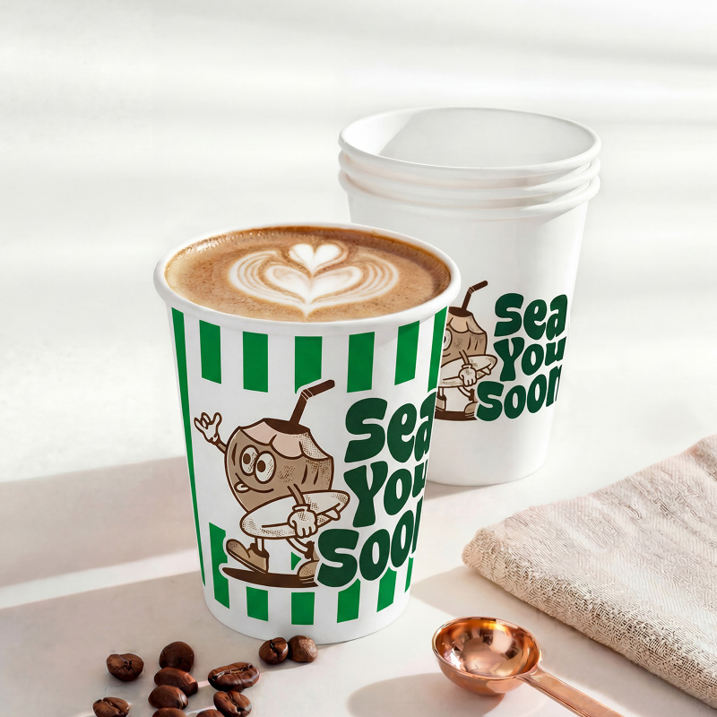 8 oz Custom Recyclable Paper Cups