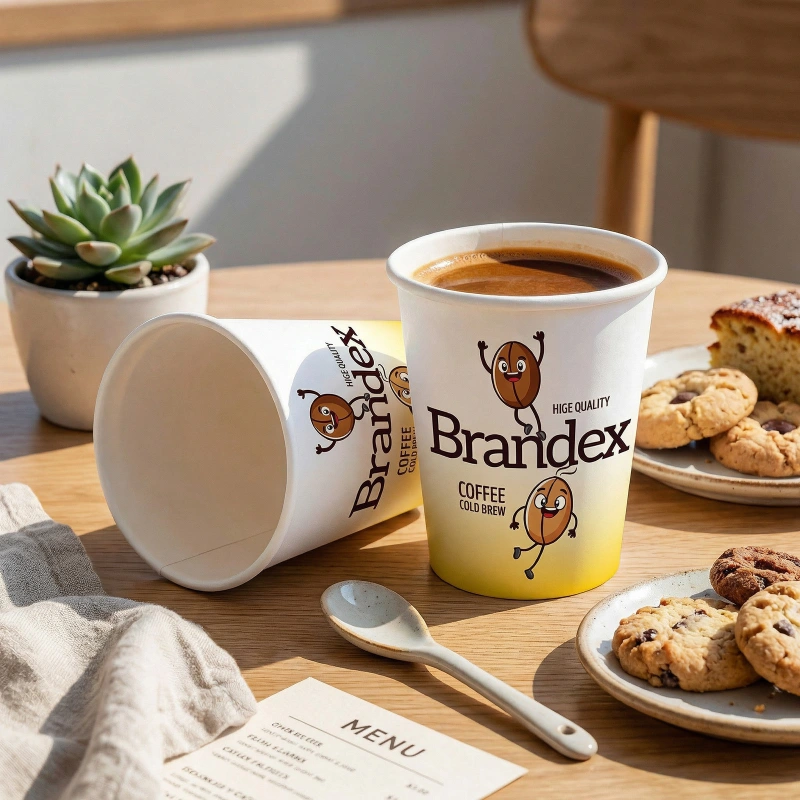 8 oz Custom Recyclable Paper Coffee Cups | RacetopPrint