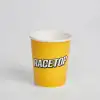 8 oz Custom Recyclable Paper Cups with Lids RacetopPrint