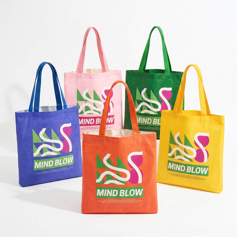 Custom Colored Tyvek Shopping Tote Bags-SPU