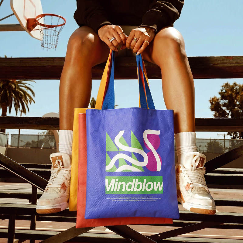 Custom Colored Tyvek Shopping Tote Bags-SPU