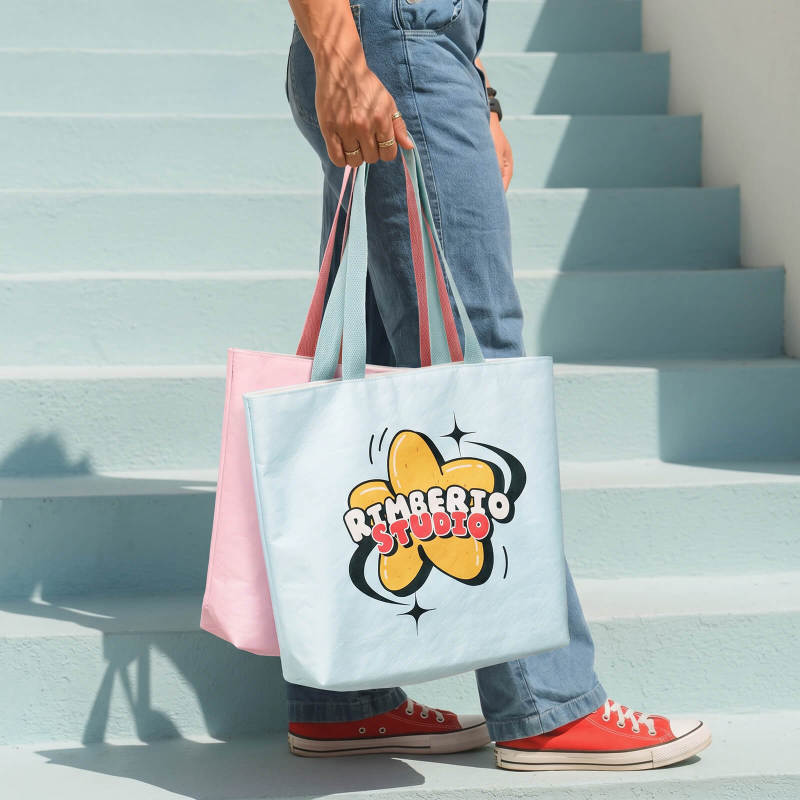 Custom Colored Tyvek Shopping Tote Bags