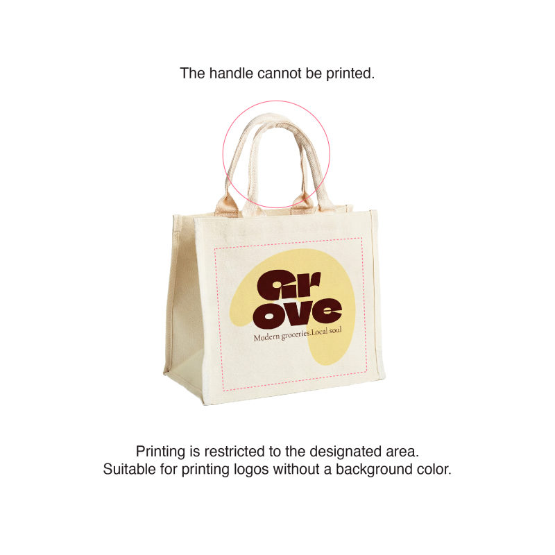 Custom Cotton Canvas Flat Bottom Tote Bag with Padded Handles