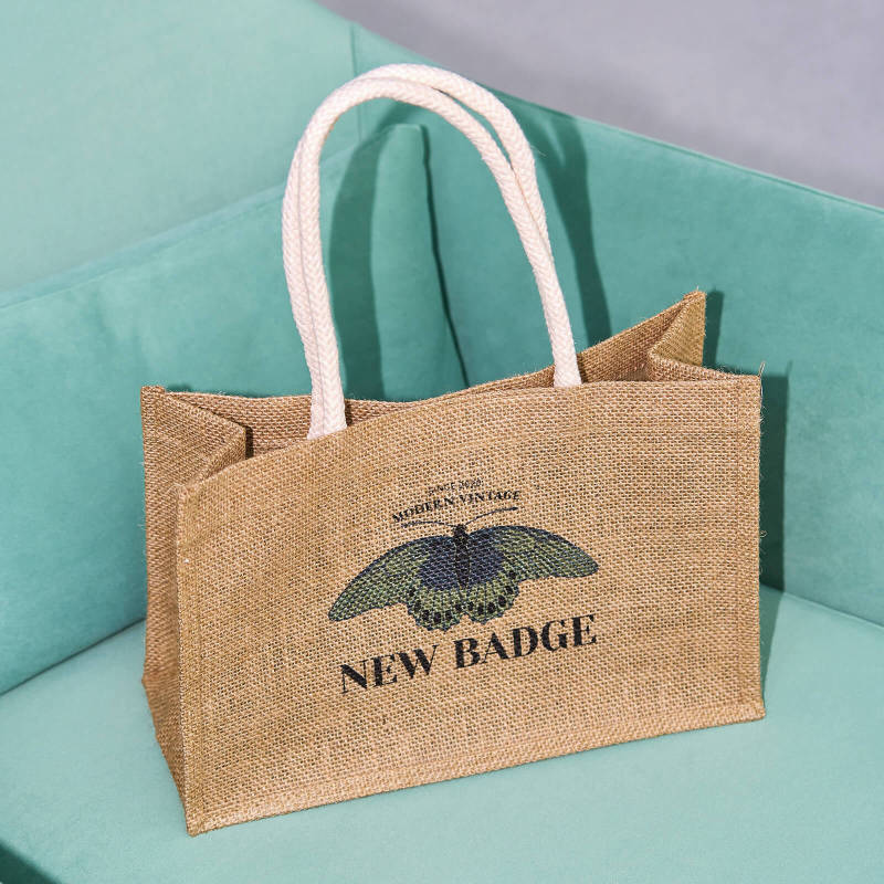 Custom Direct Print Jute Gift Bags-SPU