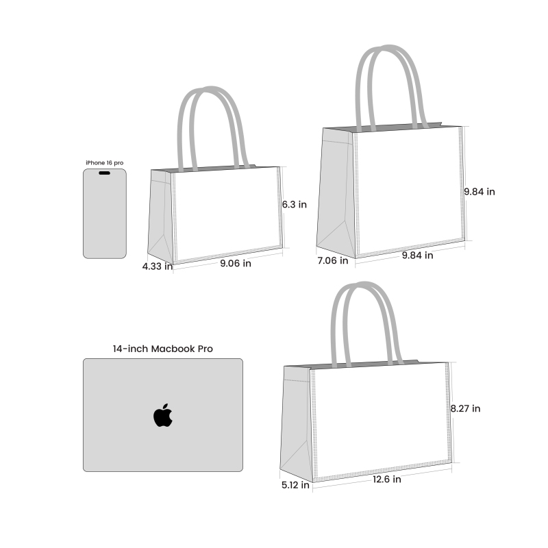 Custom Direct Print Jute Gift Bags-SPU