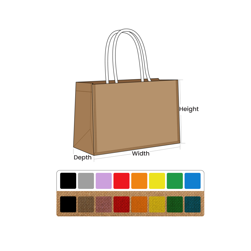 Custom Direct Print Jute Gift Bags-SPU