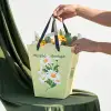 Custom Flower Paper Bags With Rope Handles