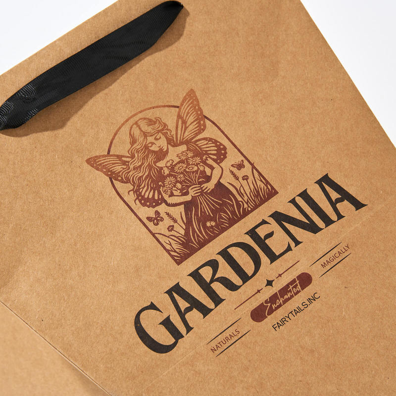 Custom Flower Paper Bags With Rope Handles