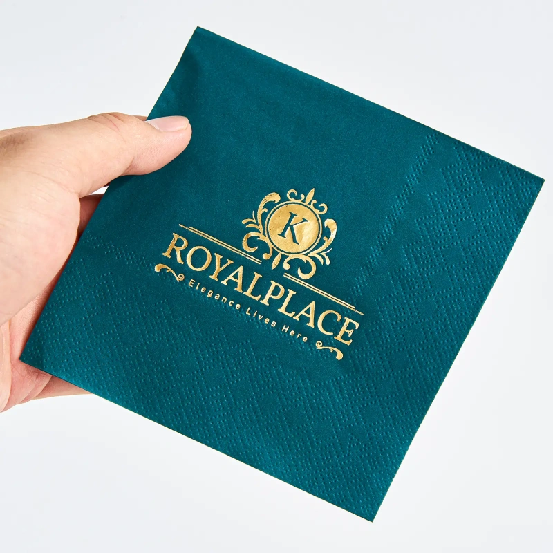 Custom Foil Stamped Color Napkins-SPU