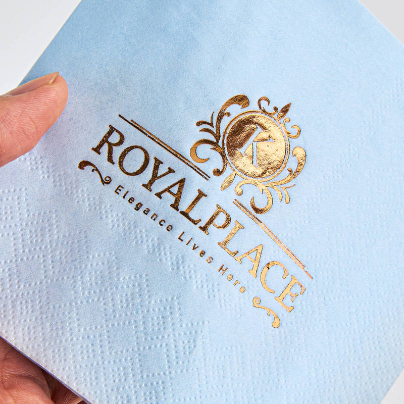 Custom Foil Stamped Color Napkins-SPU