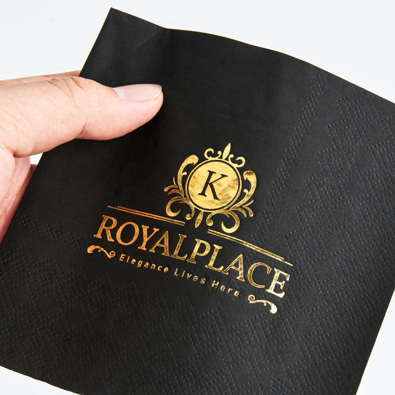Custom Foil Stamped Color Napkins-SPU