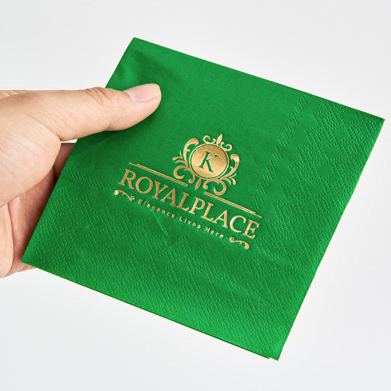 Custom Foil Stamped Color Napkins-SPU