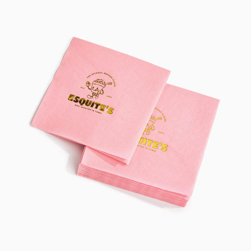 Custom Foil Stamped Color Napkins-SPU