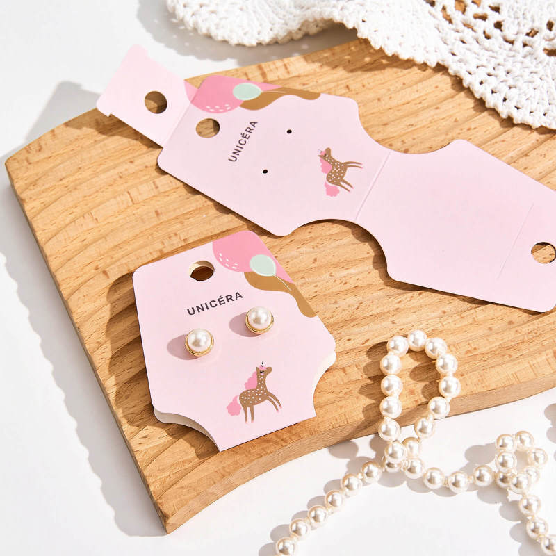 Custom Folded Necklace And Earring Display Tag-SPU