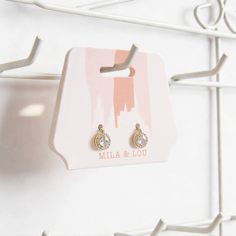 Custom Folded Necklace And Earring Display Tag-SPU