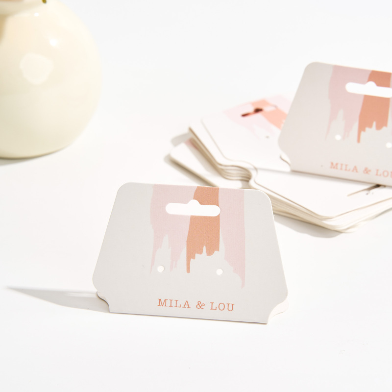 Custom Folded Necklace And Earring Display Tag-SPU