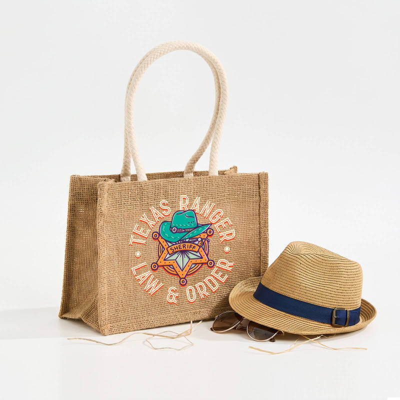 Custom Full Color Jute Gift Bags-SPU