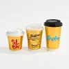 Custom Gold Paper Cups with Lids