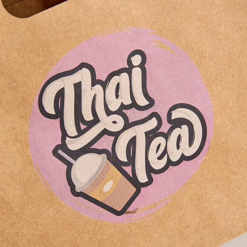 Custom Kraft Die Cut Handle Paper Bag SPU