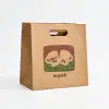 Custom Kraft Die Cut Handle Paper Bag SPU