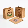 Custom Kraft Die Cut Handle Paper Bag SPU