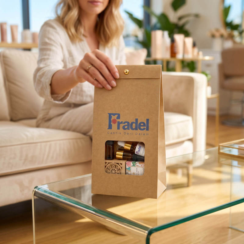 Custom Kraft SOS Bags with Windows-SPU