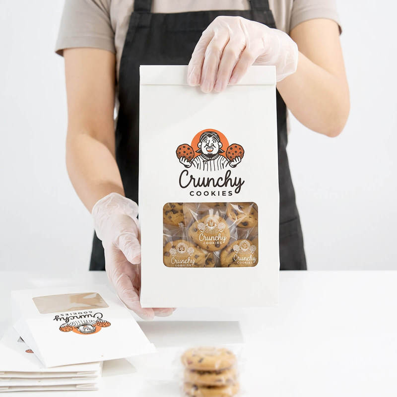 Custom Kraft SOS Bags with Windows-SPU