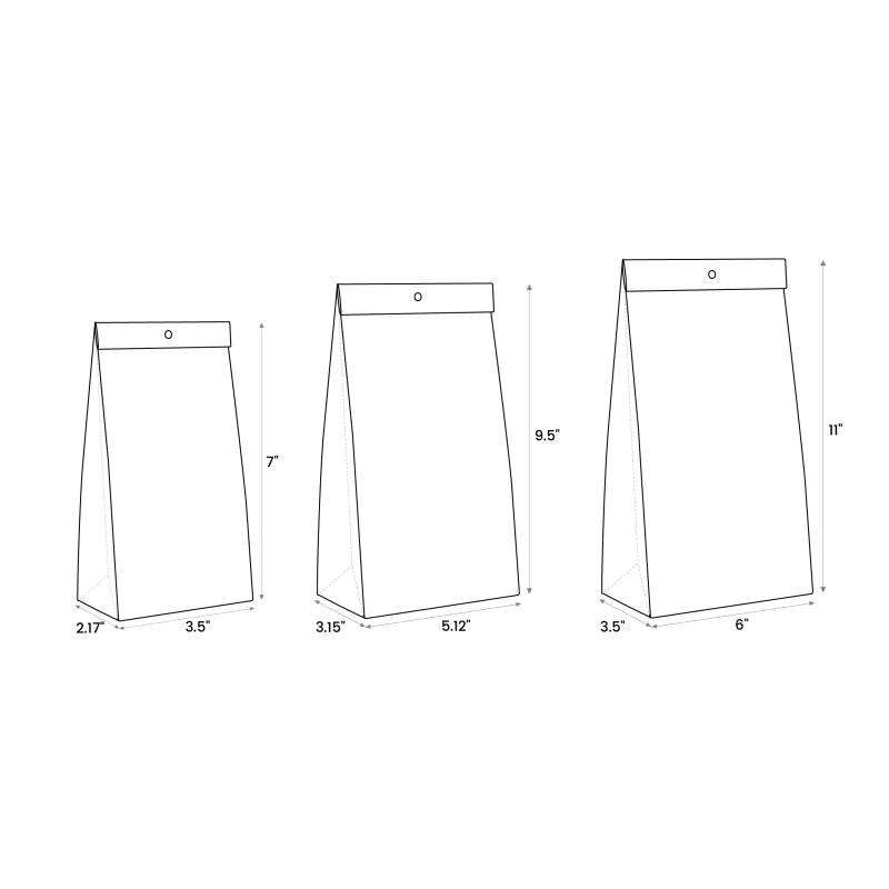 Custom Kraft SOS Bags with Windows-SPU