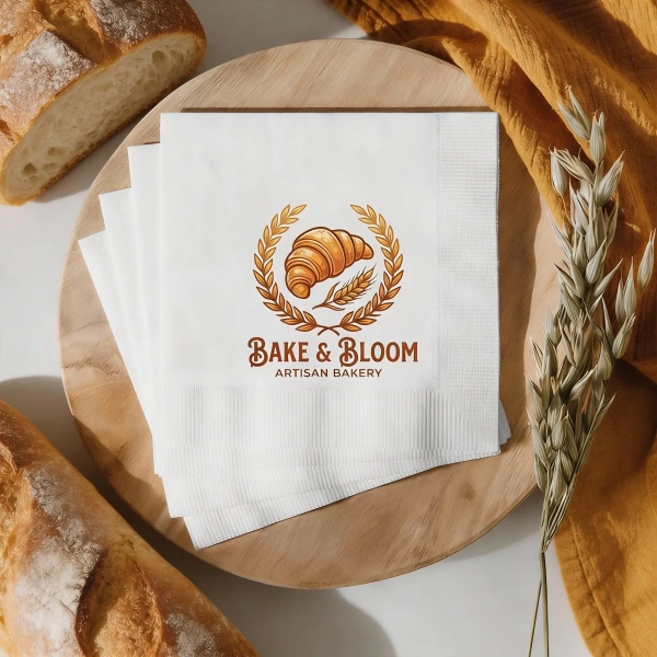 Custom Napkins for Bakery Shop