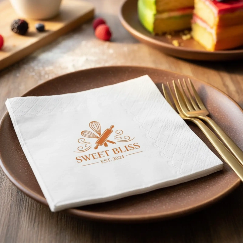 Custom Napkins for Bakery Shop