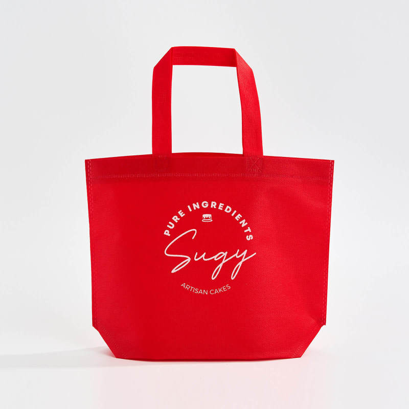 Custom Non Woven Tote Bags with Bottom Gusset-SPU