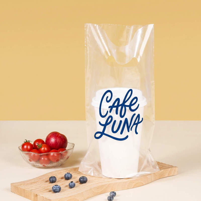 Custom Plastic Drink Carrier Bags-SPU