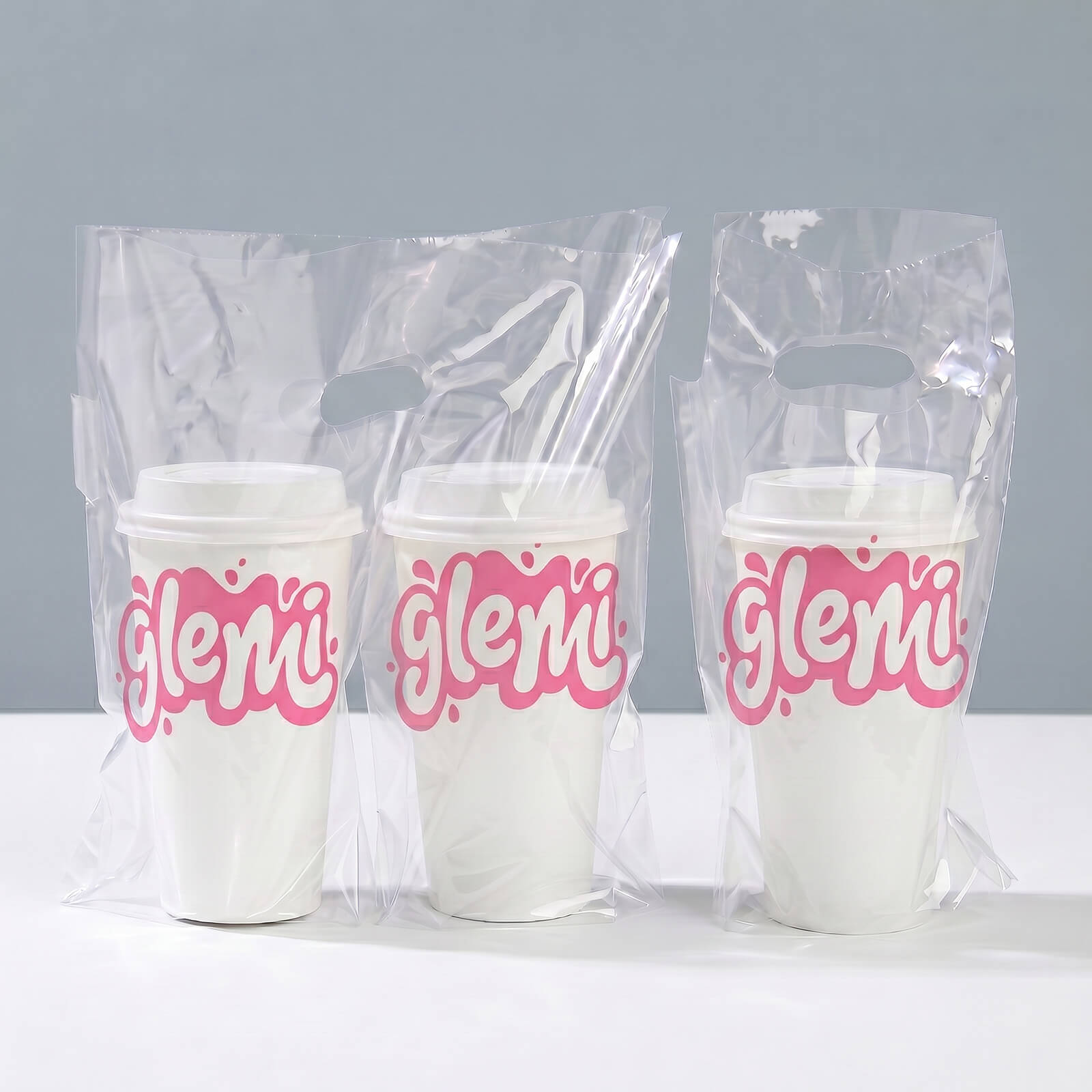 Custom Plastic Drink Carrier Bags