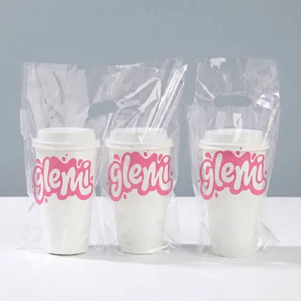 Custom Plastic Drink Carrier Bags