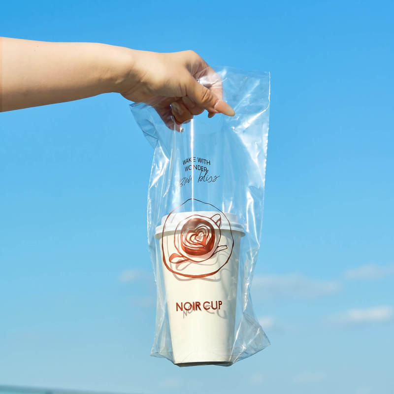 Custom Plastic Drink Carrier Bags-SPU