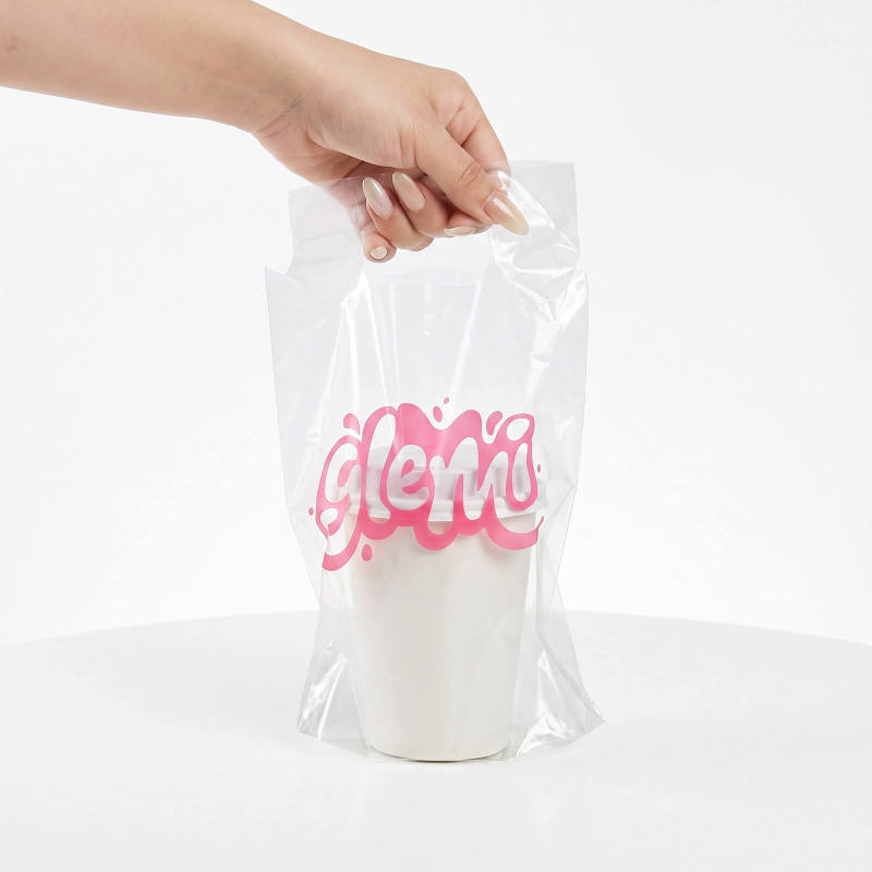 Custom Plastic Drink Carrier Bags-SPU