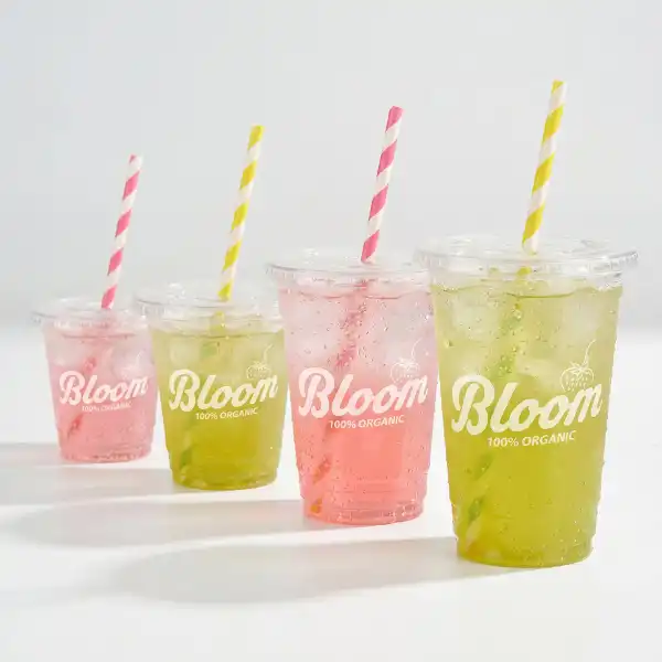 Custom Recyclable Plastic Cups Flat Straw Lid