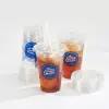 Custom Recyclable Plastic Cups Flat Straw Lid SPU