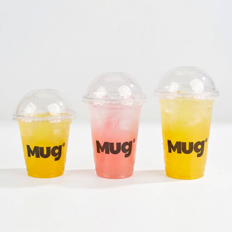Custom Recyclable Plastic Cups with Dome Lids