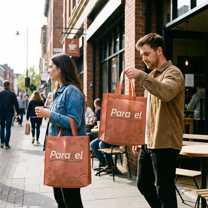 Custom Reusable Grocery Tote Bags for Bakery Shop